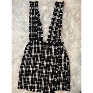 Plaid Overall Dress